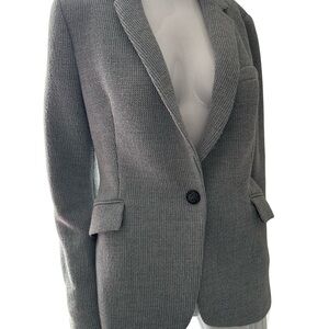 Zara Gray Blazer textured Jacket medium
